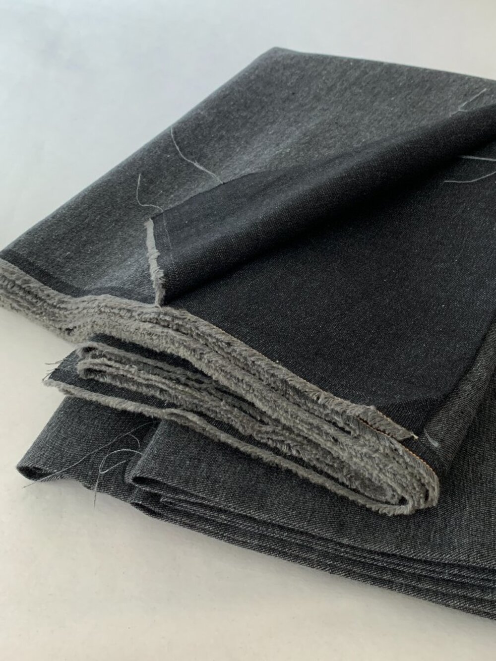 Black Denim Sewing Remnant 3.50 yds
